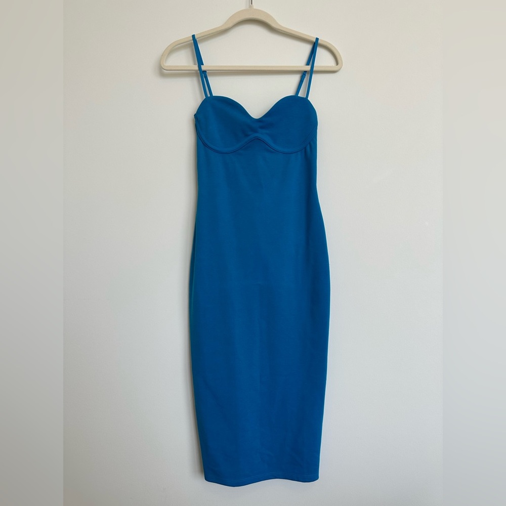 Blue bodycon dress